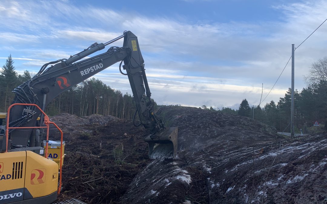 Oppstart grunnarbeid på Langenesåsen